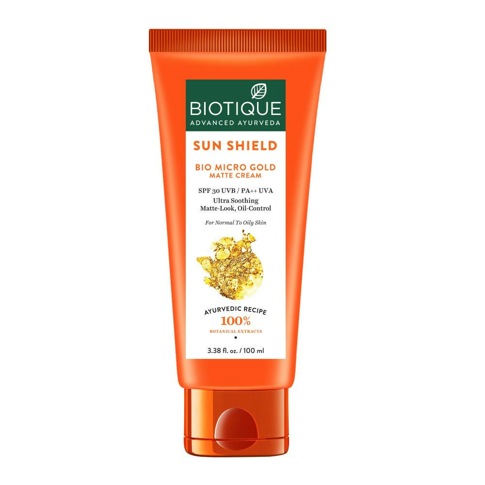 Biotique Bio Micro Gold Matte Cream Sunscreen SPF 30 - 100 ML