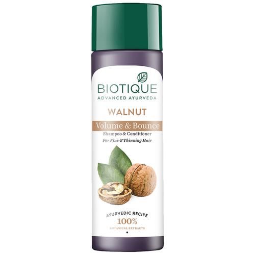 Biotique Advanced Ayurveda Bio Walnut Bark Volumizing Shampoo For Fine & Thinning Hair - 75 ML