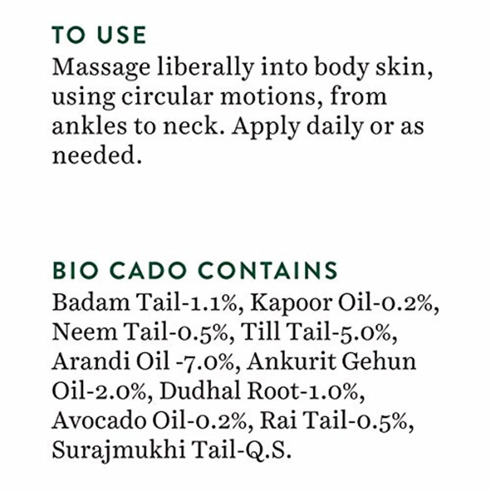 Biotique Advanced Ayurveda Bio Avocado Stress Relief Body Massage Oil - 200 ML