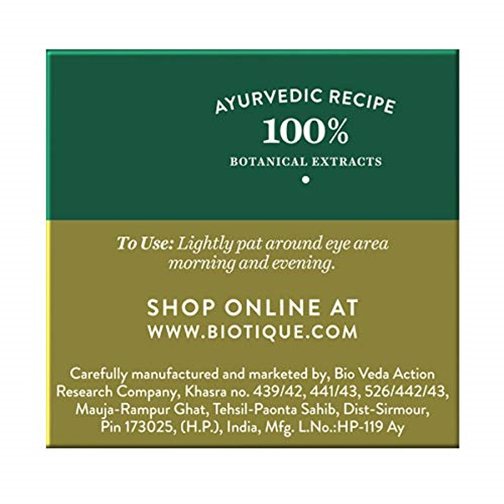 Biotique Advanced Ayurveda Bio SeaWeed Revitalizing Anti Fatigue Eye Gel - 15 GM