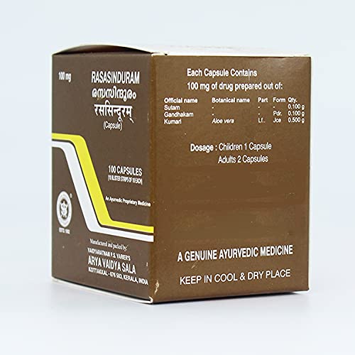 Kottakkal Rasasindooram Capsules - 100 Nos