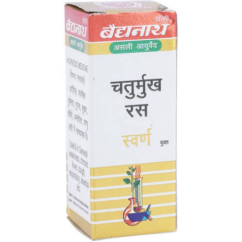 Baidyanath Jhansi Chaturmukh Ras (With Gold) - 10 Tabs