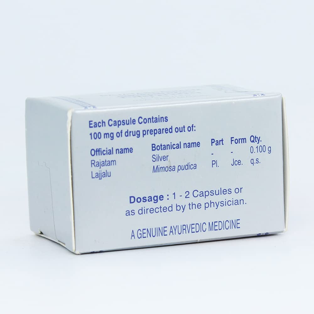 Kottakkal Rajata Bhasmam Capsules - 10 Nos