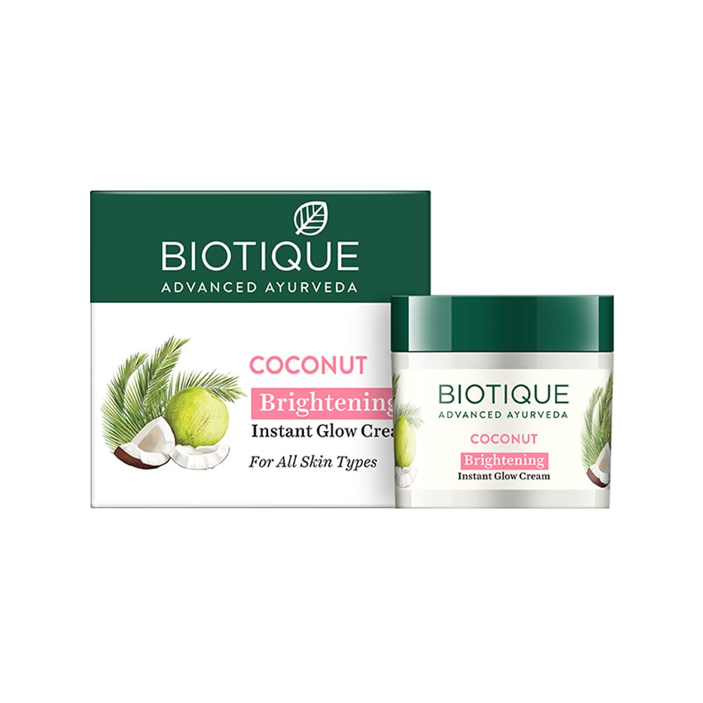 Biotique Advanced Ayurveda Bio Coconut Whitening & Brightening Cream - 50 GM