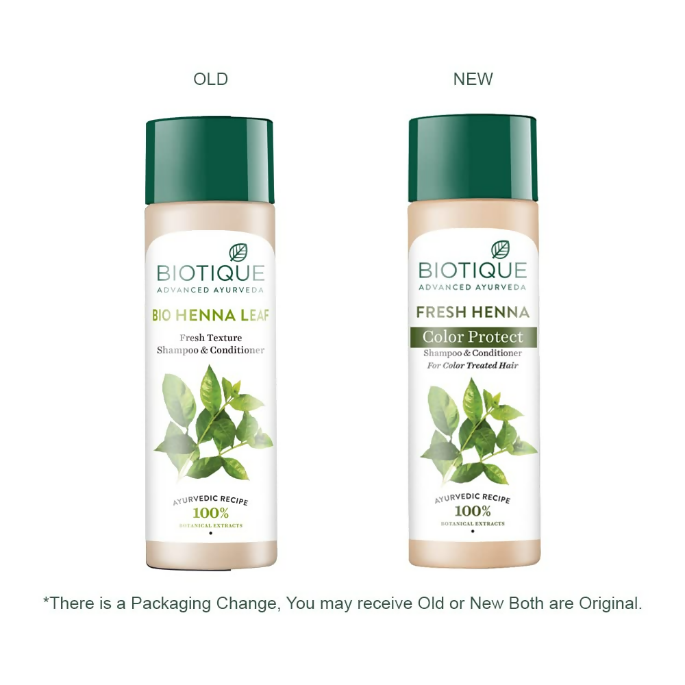 Biotique Fresh Henna Color Protect Shampoo & Conditioner For Color Treated Hair - 190 ML