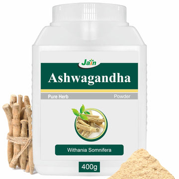 Jain Ayurveda Ashwagandha (Withania Somnifera) Powder - 400 GM