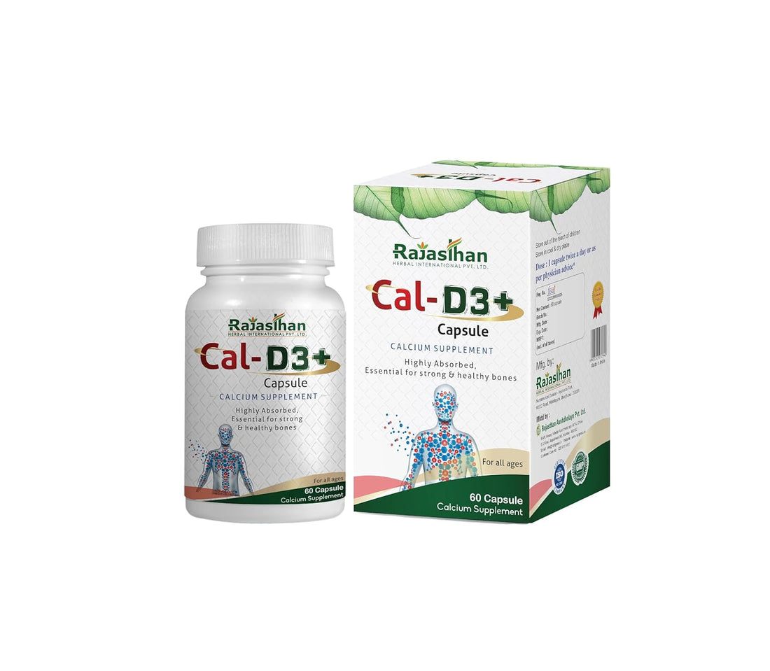 Rajasthan Herbals Cal-D3+ Capsules - 30 Caps