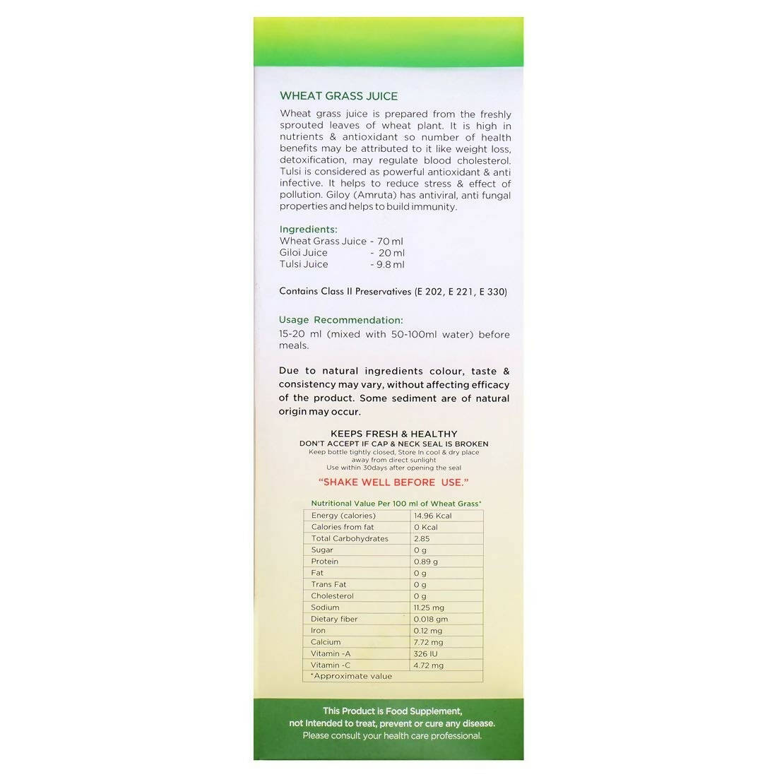 Baidyanath Jhansi Wheat Grass Juice - 1 L