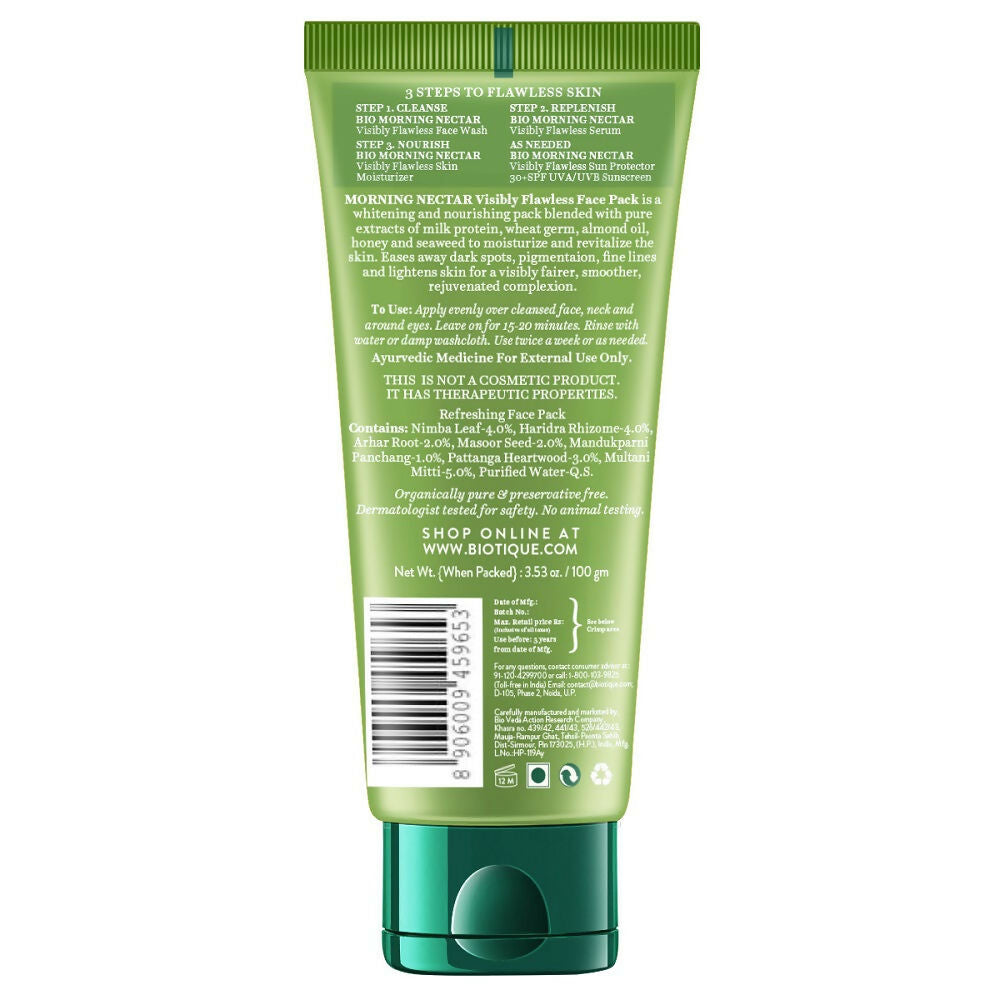 Biotique Bio Morning Nectar Visibly Flawless Face Pack - 100 GM