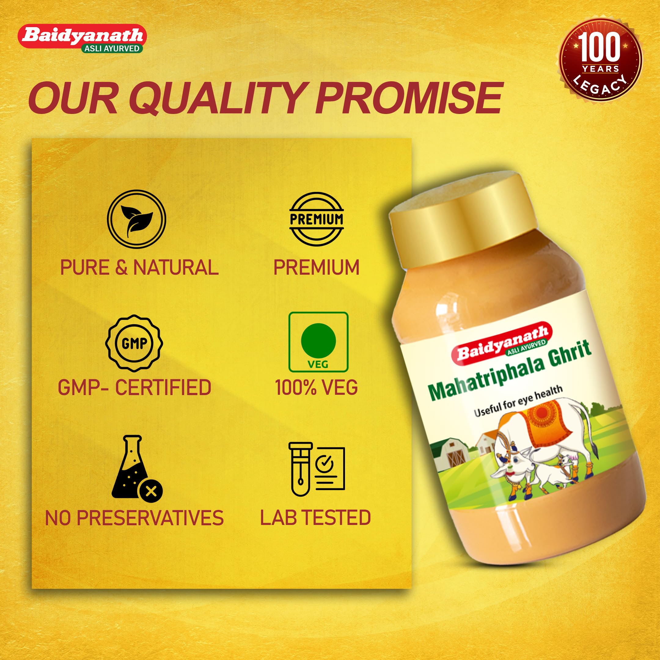 Baidyanath Mahatriphala Ghrita - 100 ML