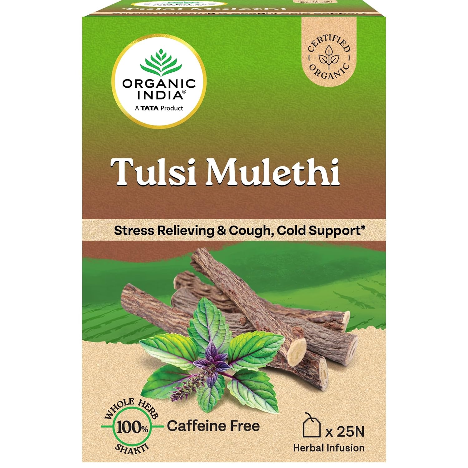Organic India Tulsi Mulethi Tea - 25 Teabags