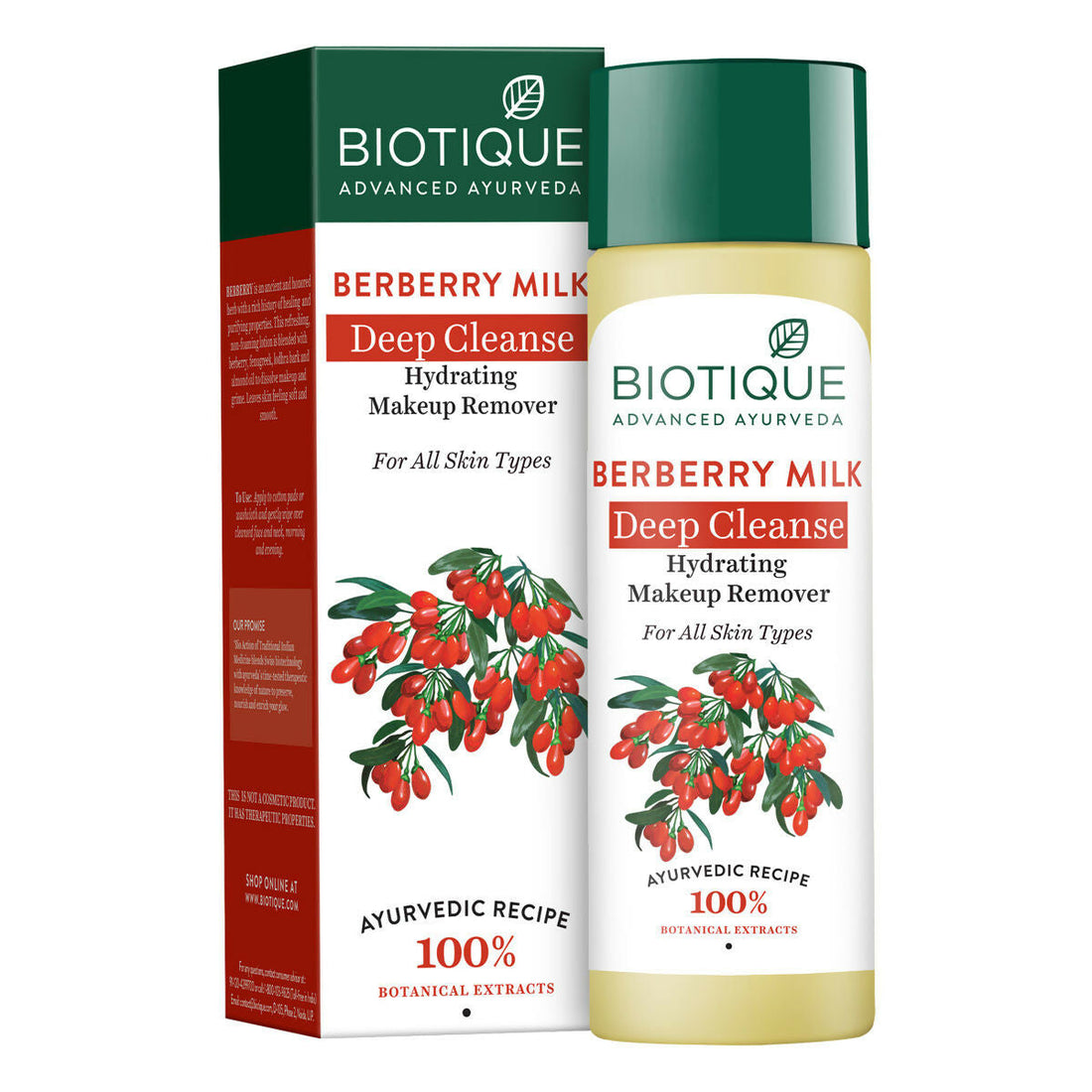Biotique Berberry Milk Deep Cleanse Hydrating Makeup Remover - 120 ML