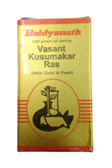 Baidyanath Basant / Vasant Kusumakar Ras with Gold and Pearl - 30 Tabs