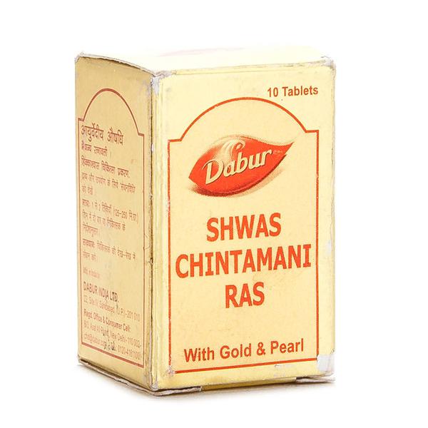 Dabur Shwas Chintamani Ras with Gold