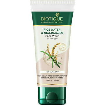 Biotique Advanced Ayurveda Rice Water & Niacinamide Gel Face Wash - 100 ML