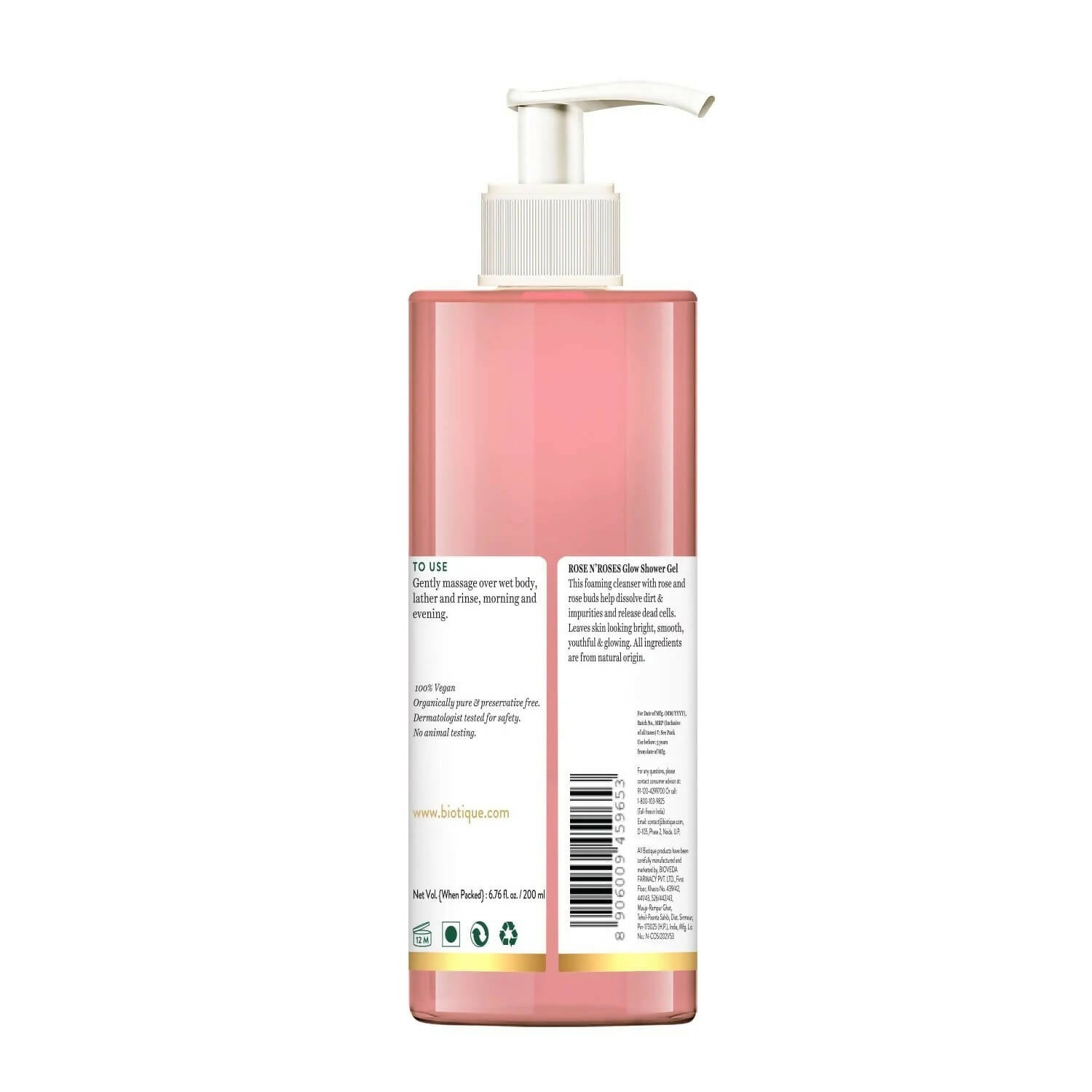 Biotique Rose n'Roses Glow Shower Gel - 200 ML