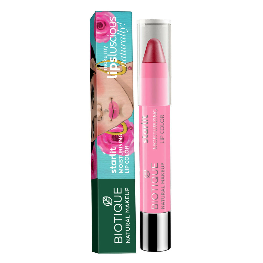 Biotique Starlit Moisturising Lipstick - Crimson Pop - 3 5 GM