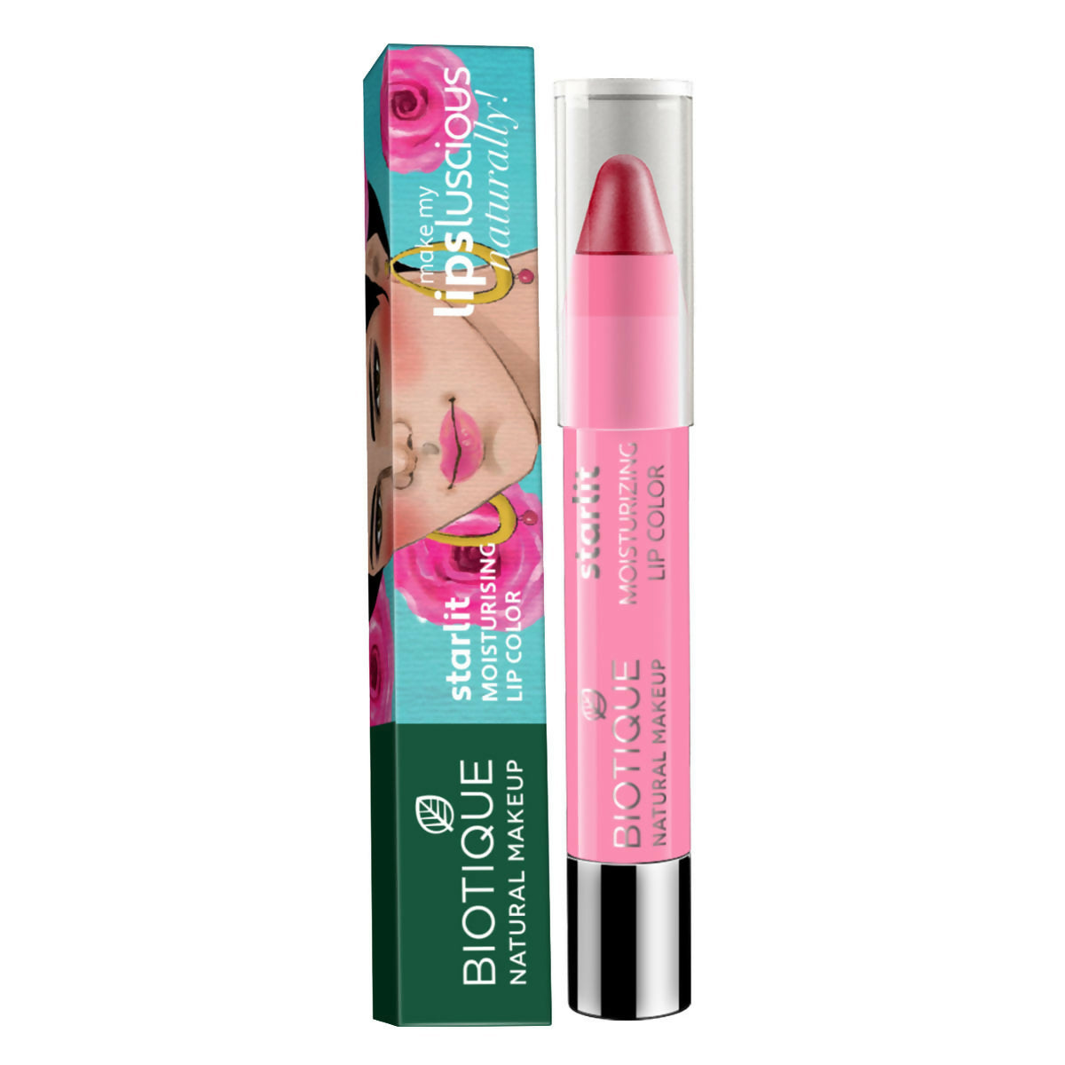 Biotique Starlit Moisturising Lipstick - Crimson Pop - 3 5 GM