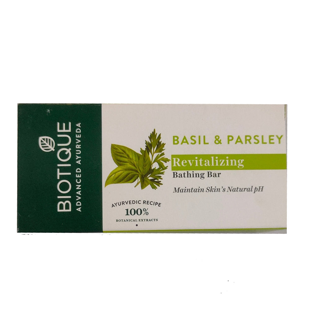 Biotique Advanced Ayurveda Bio Basil & Parsley Revitalizing Body Soap - 150 GM
