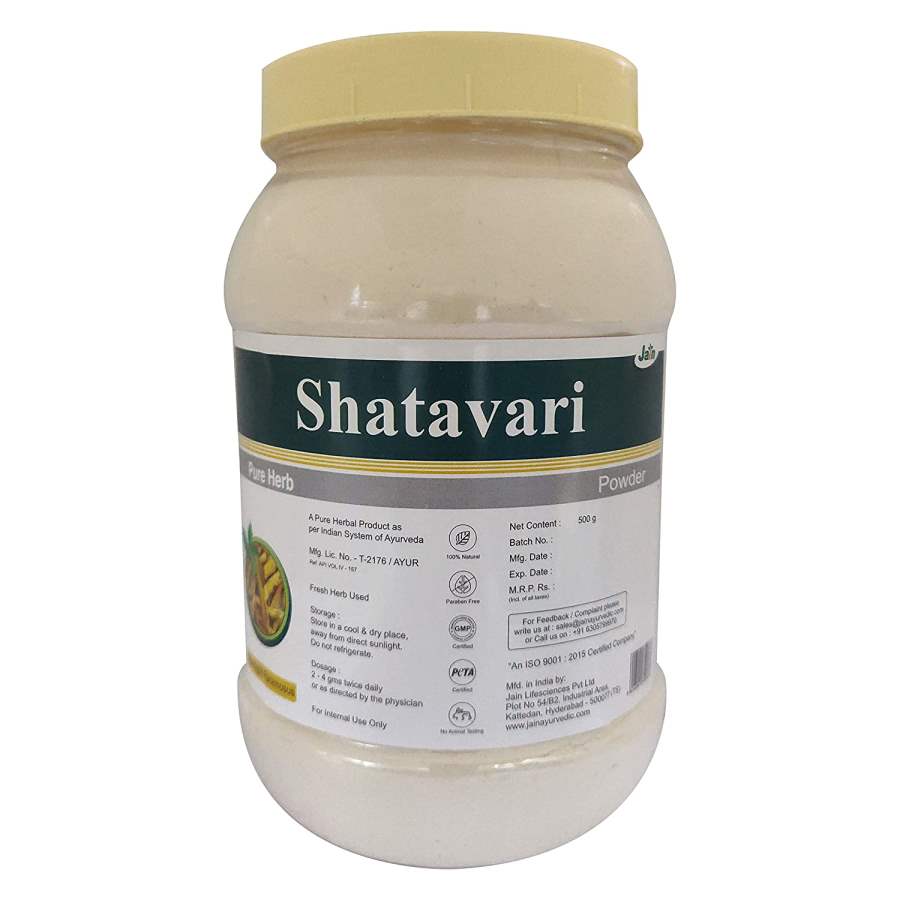 Jain Ayurveda Jain Shatavari Asparagus Racemosus Pure Powder-500 g