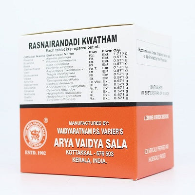 Kottakkal Rasnairandadi Kwatham Tablets - 100 Nos
