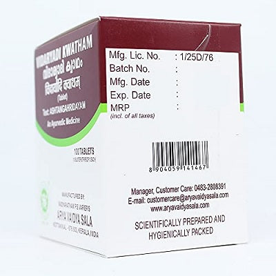 Kottakkal Vidaryadi Kwatham Tablets - 100 Nos