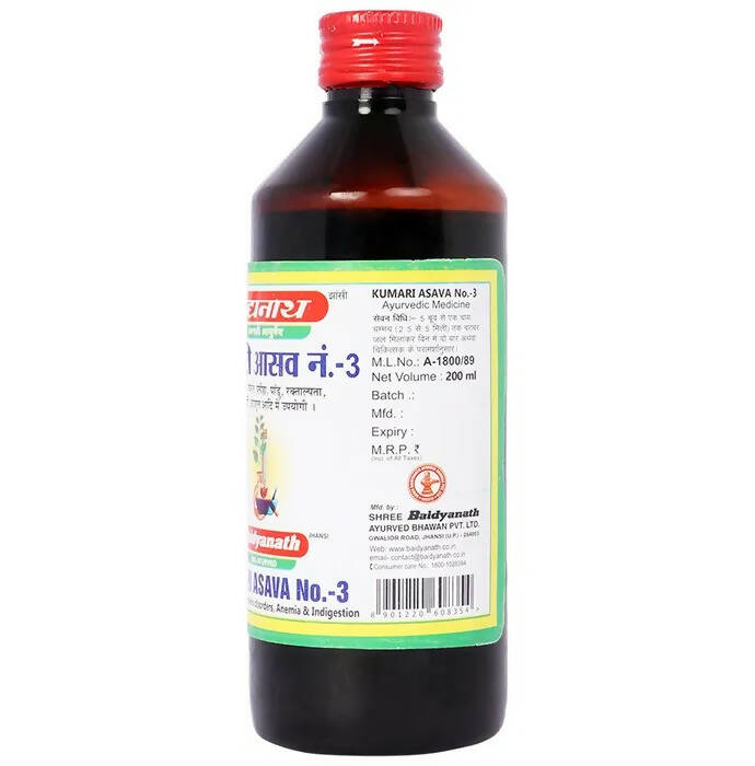 Baidyanath Jhansi Kumari Asava No.3 - 200 ML