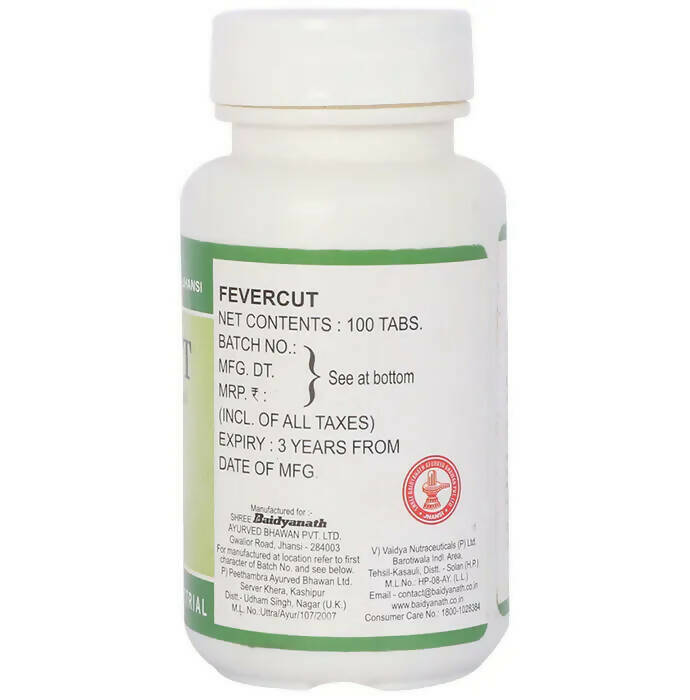 Baidyanath Jhansi Fevercut Tablets - 100 Tabs
