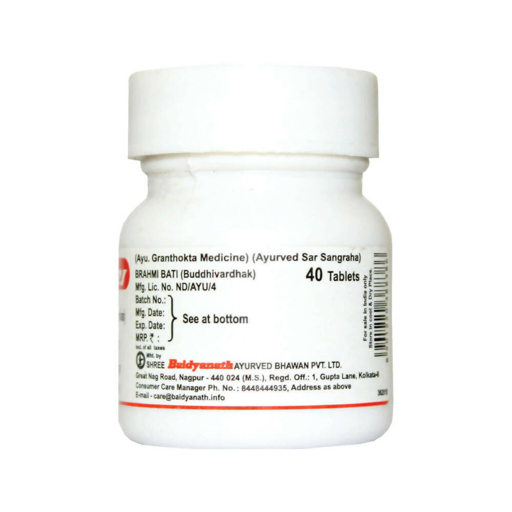 Baidyanath Nagpur Brahmi Bati - 40 Tabs