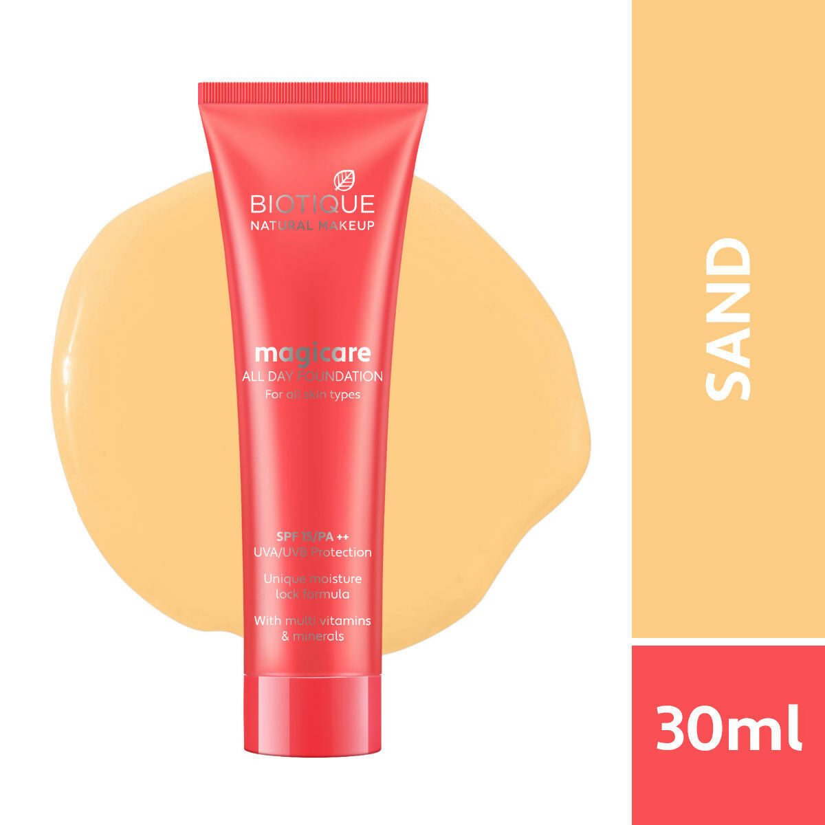 Biotique Magicare All Day Foundation SPF 15 - Sand - 30 ML