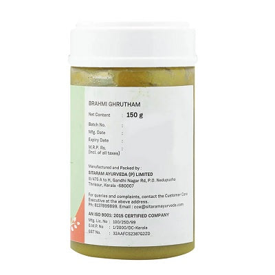 Sitaram Ayurveda Brahmi Ghrutham - 150 GM