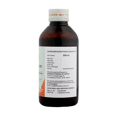 Sitaram Ayurveda Gandharvahasthadi Kashayam - 200 ML