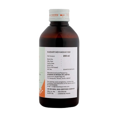 Sitaram Ayurveda Kaidaryadi Kashayam - 200 ML
