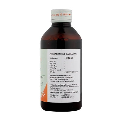 Sitaram Ayurveda Prasaranyadi Kashayam - 200 ML