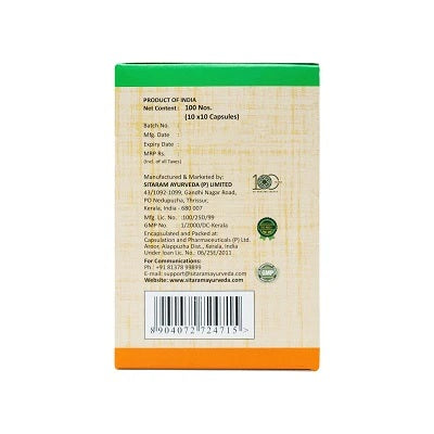 Sitaram Ayurveda Sapsciatin Capsules - 100 Caps