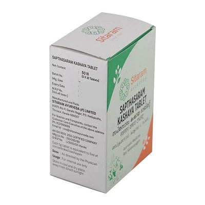 Sitaram Ayurveda Sapthasaram Kashaya Tablet - 50 Tabs