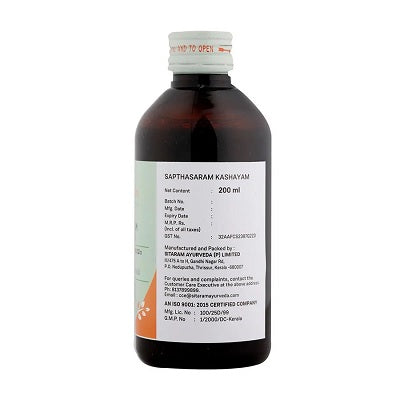 Sitaram Ayurveda Sapthasaram Kashayam - 200 ML