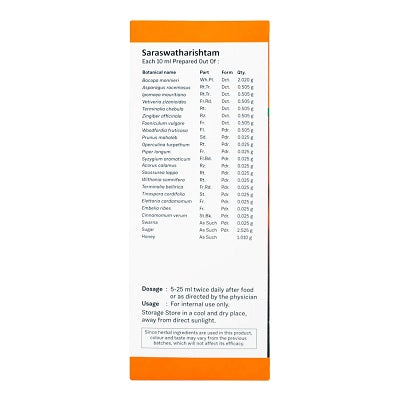 Sitaram Ayurveda Saraswatharishtam - 200 ML