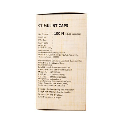 Sitaram Ayurveda Stimulint Capsules - 100 Caps