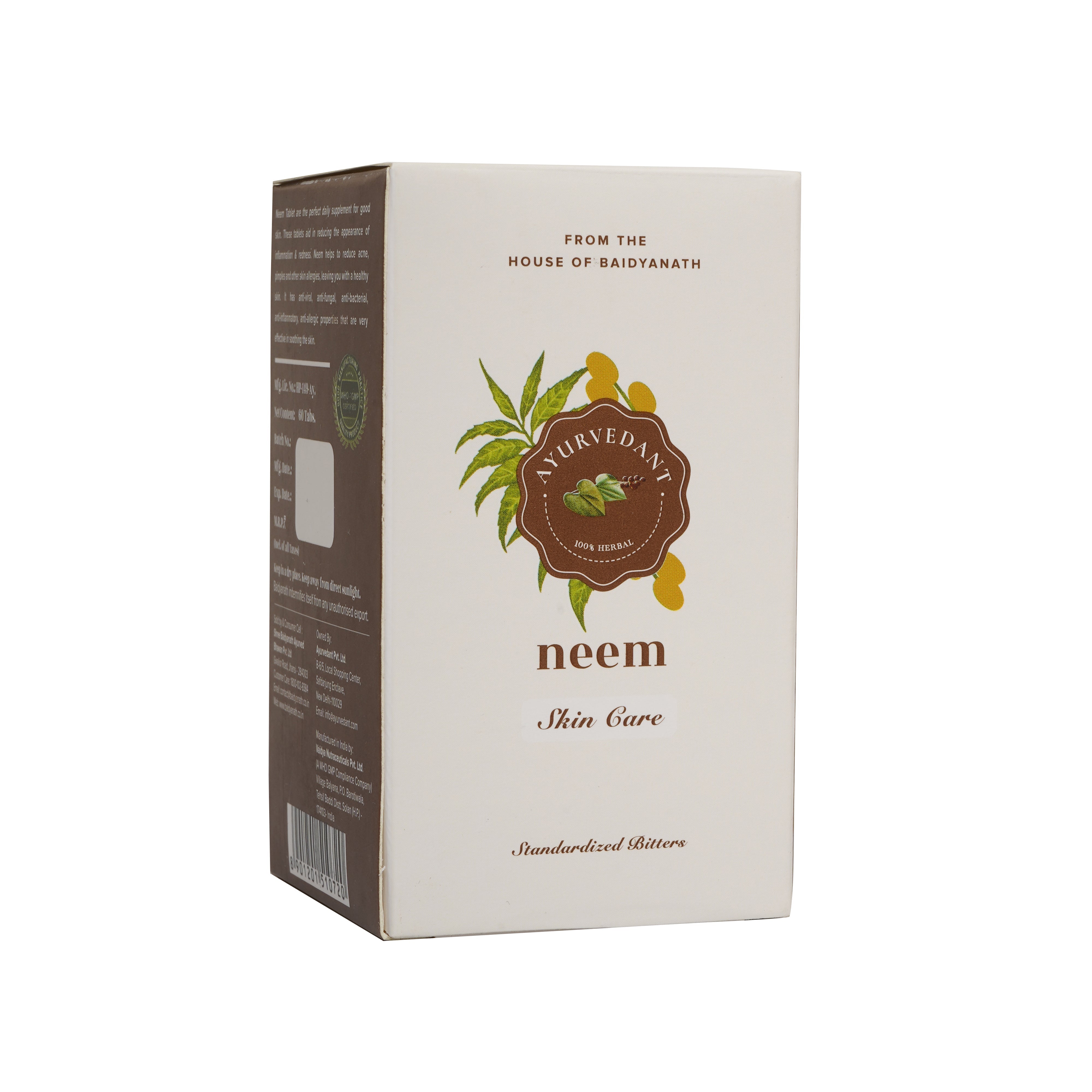 Baidyanath Jhansi Ayurvedant Neem Tablets - 60 Tabs