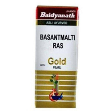 Baidyanath Jhansi BasantMalti Ras with Gold Pearl - 10 Tabs