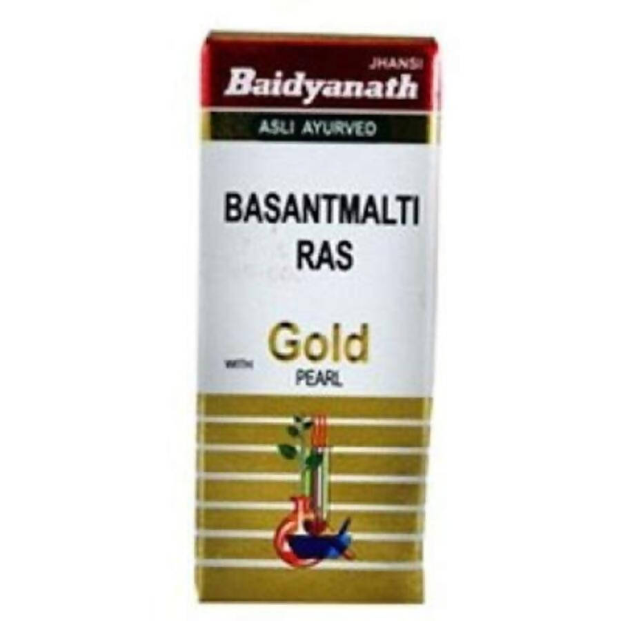 Baidyanath Jhansi BasantMalti Ras with Gold Pearl - 10 Tabs