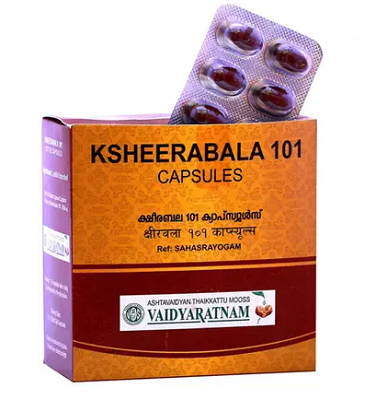 Vaidyaratnam 101 Ksheerabala Soft Gel Capsule - 100 Nos