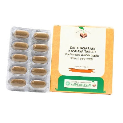 Vaidyaratnam Sapthasaram Kashaya Tablet - 100 Nos