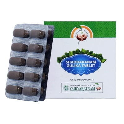 Vaidyaratnam Shaddaranam Gulika Tablets - 100 Nos