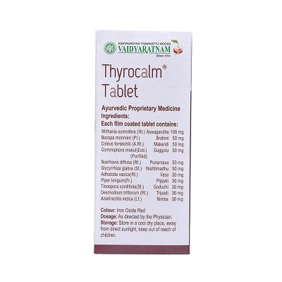 Vaidyaratnam Thyrocalm Tablet - 100 Nos
