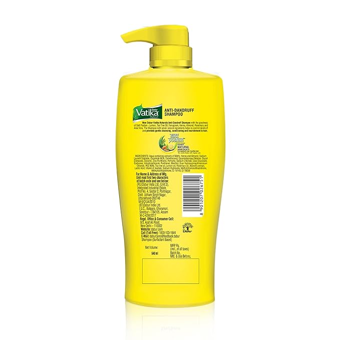 Dabur Vatika Lemon Anti Dandruff Shampoo