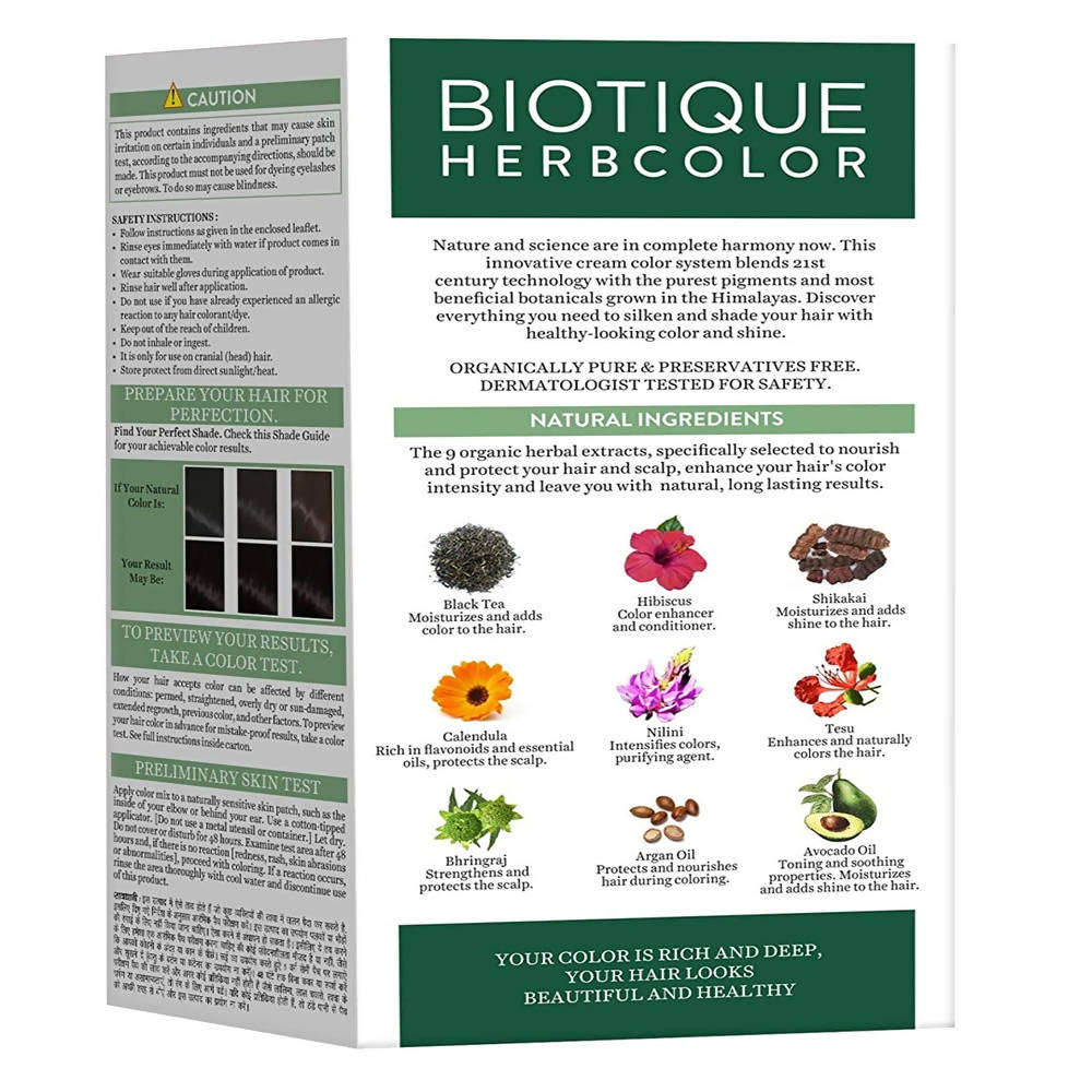 Biotique Bio Herbcolor 1N Natural Black Conditioning Color - Combo