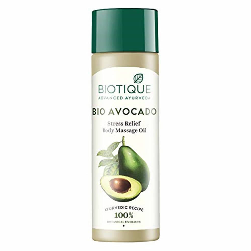 Biotique Advanced Ayurveda Bio Avocado Stress Relief Body Massage Oil - 200 ML