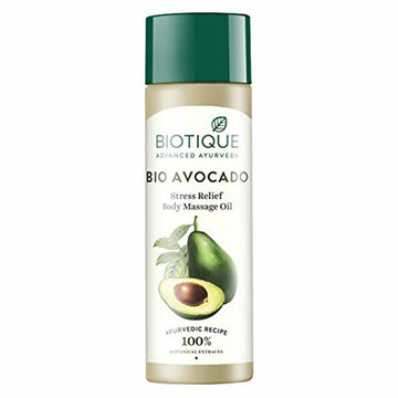 Biotique Advanced Ayurveda Bio Avocado Stress Relief Body Massage Oil - 200 ML